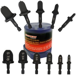 Kit expansores de caños y tubos para taladro - 11 pcs.