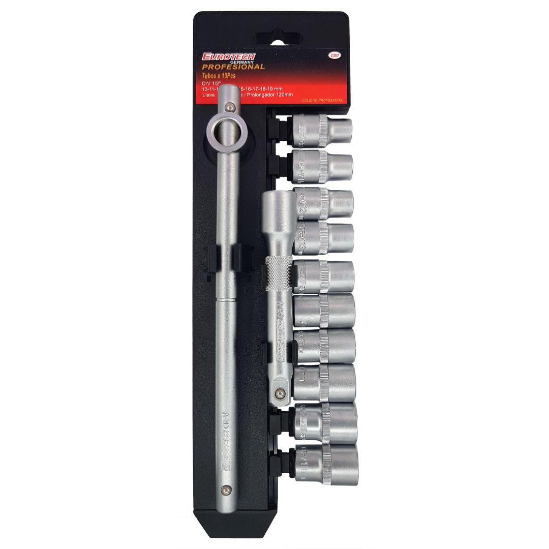 Tubos y extensiones 1/2" - 13 pcs.