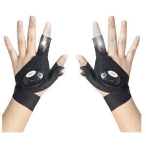 Par guantes con linterna LED