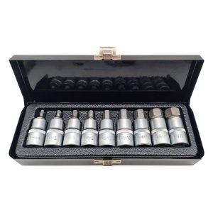 Puntas Allen con dado / enc. 1/2"  x9 pzs. - 4 a 19 mm