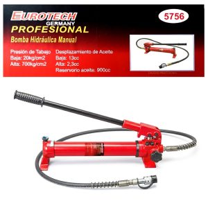 Bomba Hidráulica Manual - 20 a 700 Kg/cm2