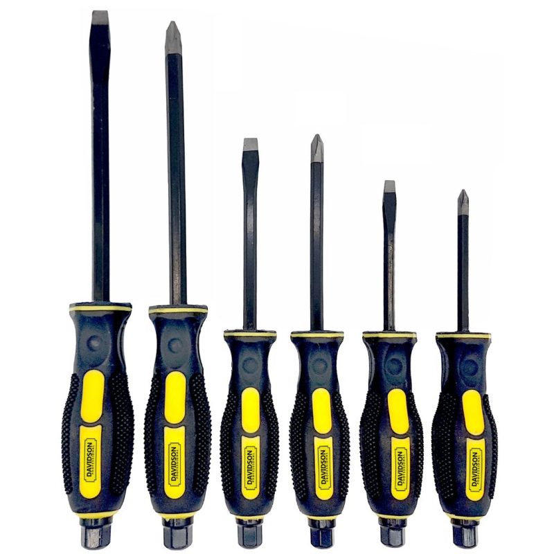 Destornilladores con tuerca Plano y Phillips - 6 pcs.