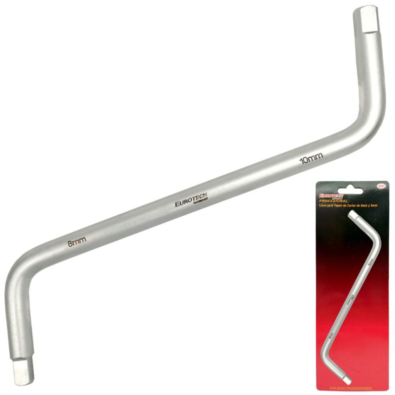 Llave tapón cárter - Punta cuadrada 8-10mm. Ren/Peug/Citr.
