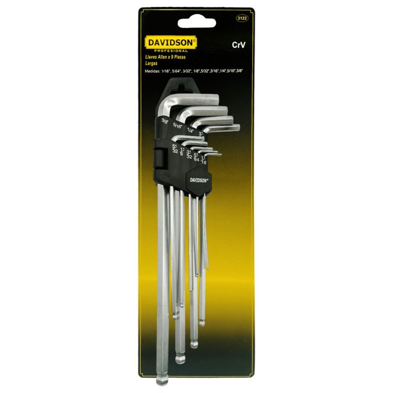 Llaves Allen SAE (pulgadas) - 9 pcs.