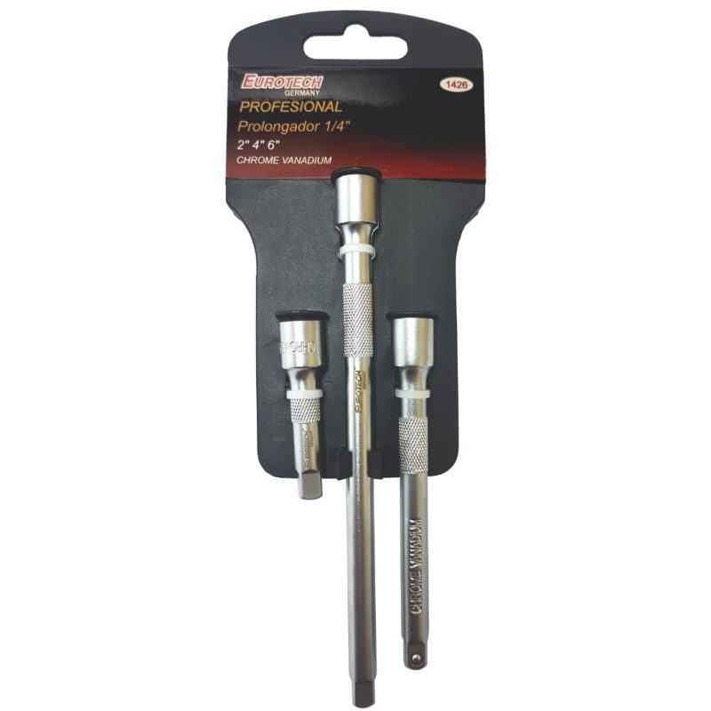 Prolongador Extensión Enc. 1/4" - 3 pcs.