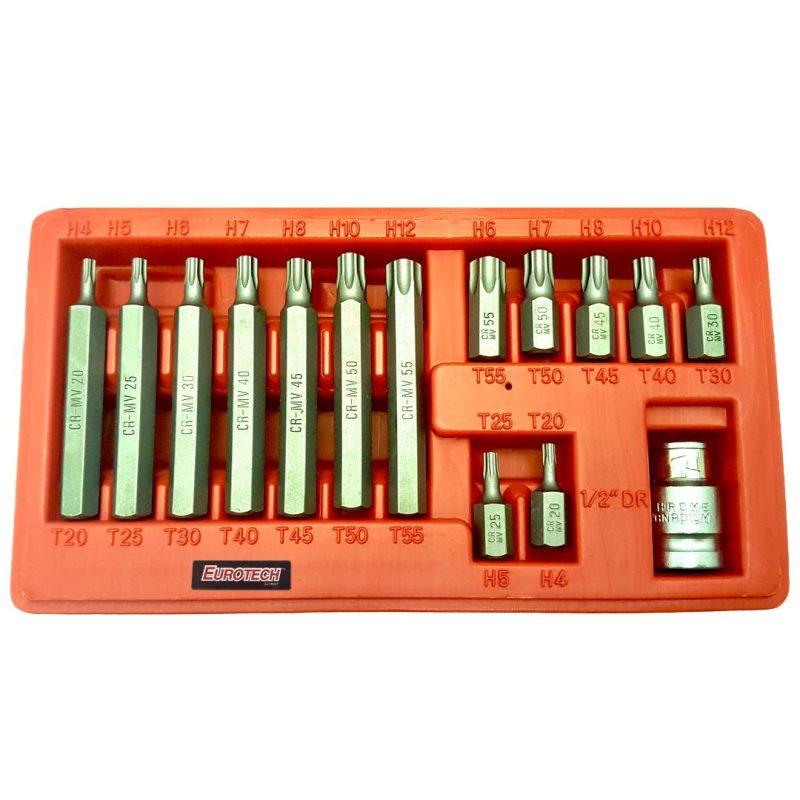 Puntas Torx con guía - 15 pcs.