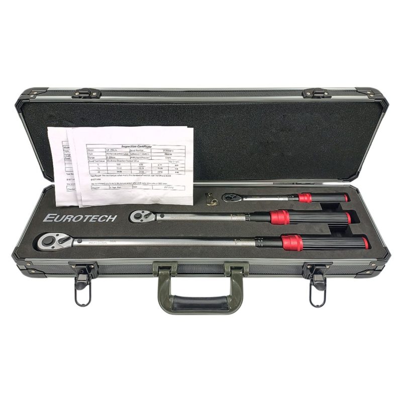 Juego 3 Torquímetros - 1/2" 3/8" 1/4" - Certificados