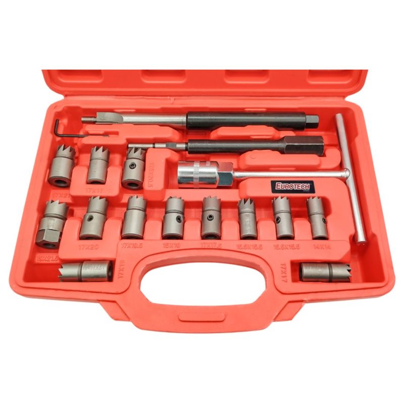 Fresas rectificado asiento inyectores - 17 pcs.