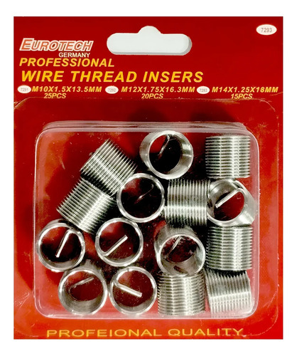 Insertos - M14x1.25x18 mm. - 25 pcs.